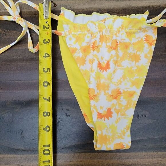 Bandeau 2 Piece Set Bikini Set Strapless Tassel Fringe Swimsuit Size M - Picture 6 of 8